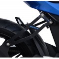 R&G Racing,Exhaust Hanger (Black) with Blue Logo and LHS Footrest Blanking Plate for Suzuki GSX-R125 / GSX-S125 ' 17-'21 R&G Racing,Exhaust Hanger (Black) with Blue Logo and LHS Footrest Blanking Plate for Suzuki GSX-R125 / GSX-S125 ' 17-'21